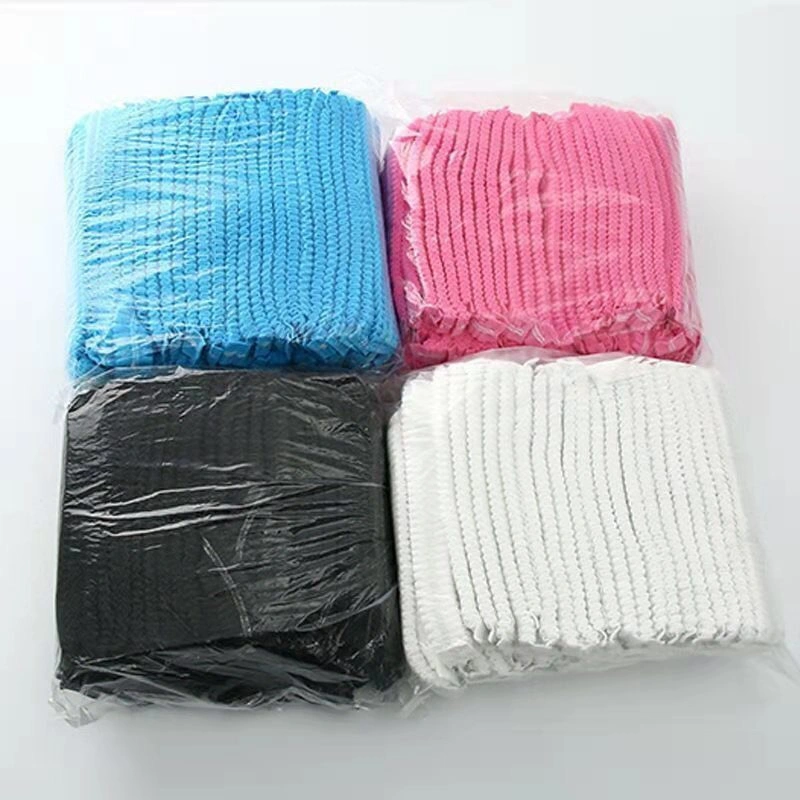 Non Woven Disposable Dust Caps, 100 PCS Elastic Caps for Food Industries and Medical Works